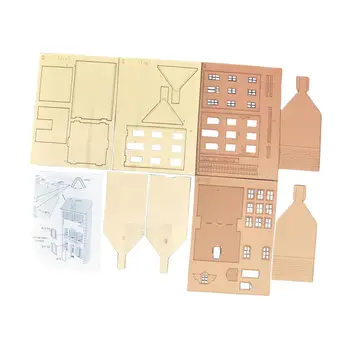 Макет комплектов моделей зданий 1/72 для макета декораций выставки масштабной модели HO