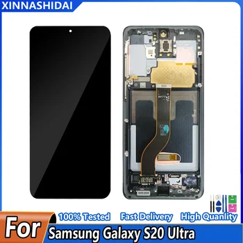 100% Протестированный AMOLED Для Samsung Galaxy S20 Ultra LCD G988 G988F G988B/DS Дисплей С Сенсорным Экраном Digitizer Для Samsung s20 Ultra