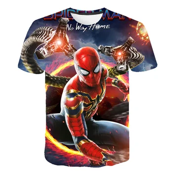 Новые футболки с Человеком-пауком Marvel, Одежда, Повседневные топы для мальчиков и девочек от 1 до 14 лет, Модная Футболка Для детей с 3D принтом, Новая Одежда