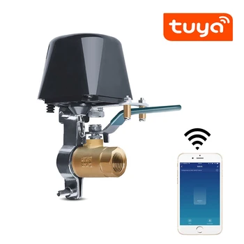 Беспроводной WiFi Tuya APP пульт дистанционного управления Автоматический Газовый Водяной клапан Таймеры Отключения Контроллера работают с alexa при утечке газа
