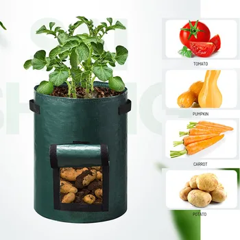 Сумка для выращивания картофеля, Сумки для выращивания овощей с ручкой, Утолщенная сумка для выращивания Лука, сумки для растений, Садовые принадлежности на открытом воздухе