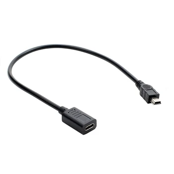 Адаптер USB C к Mini USB 2.0, Разъем Mini USB к разъему Type-c T-port Для Преобразования данных, Удлинительный кабель для зарядки C7AA