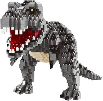 Динозавр юрского периода Модель микроблоков Tyrannosaurus Rex DIY Мини Алмазный набор строительных блоков Кирпичи Игрушки для детей без коробки