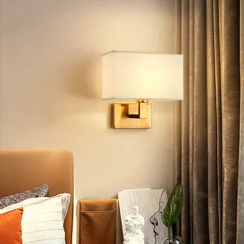 Скандинавский светодиодный настенный светильник с вращающимся на 360 ° прожектором, современный настенный светильник для чтения, прикроватной тумбочки в спальне, украшения гостиной 12 Вт