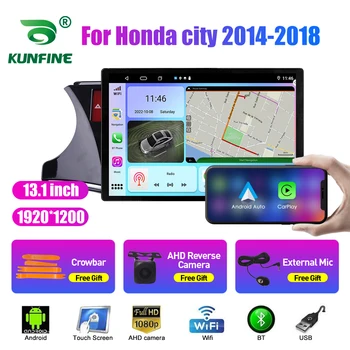 13,1-дюймовый автомобильный радиоприемник для Honda City 2014-2018 Автомобильный DVD GPS Навигация Стерео Carplay 2 Din Центральный мультимедийный Android Auto