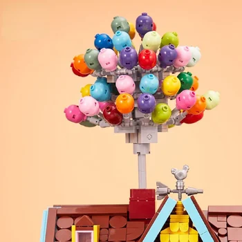 Креативная игрушка для сборки для детей Town Городская улица Дом из воздушных шаров 3D Модель Алмазный строительный блок Кирпичи