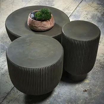 итальянский уникальный дизайн стеклопластиковый бетонный чайный столик высокие маленькие журнальные столики мебель для гостиной