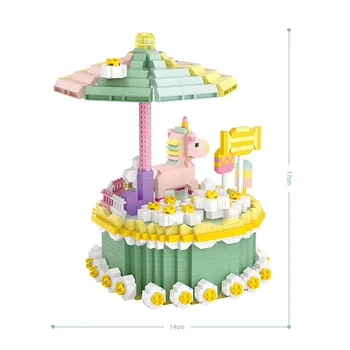 Вкусные торты Candy Land, микро-Алмазный блок, Модель Единорога, Строительные Кирпичи, Нанобрик, Развивающие игрушки для детей, подарки