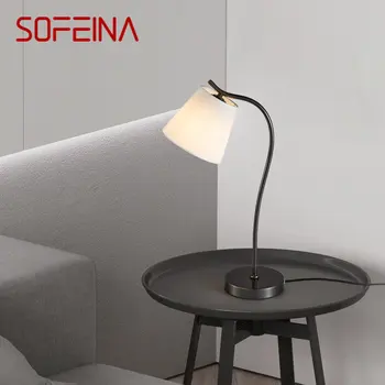 SOFEINA Современная латунная настольная лампа LED Креативный простой настольный светильник для дома, гостиной, прикроватной тумбочки в спальне, украшение