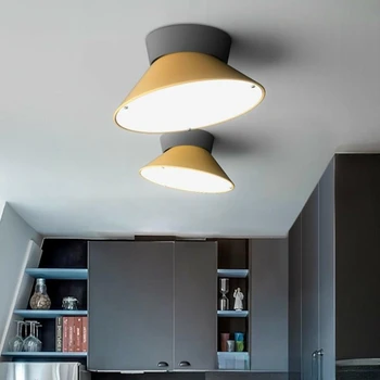 Nordic Led Macaron Вращающийся Потолочный Светильник Цветные Потолочные Светильники для Кухни Столовой Lustre Home Lighting Home Decor