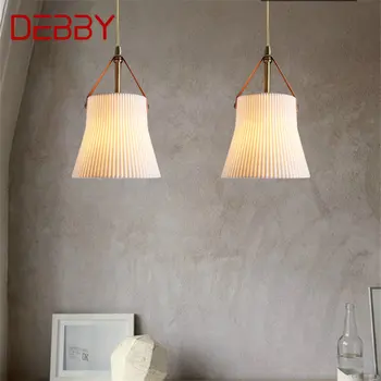 Подвесной светильник DEBBY Nordic Brass, светодиодные современные простые креативные керамические лампы и люстры для дома, столовой, спальни