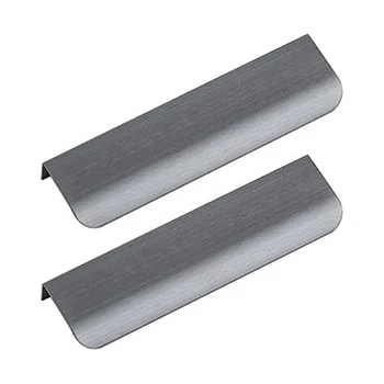 Алюминиевый невидимый выдвижной ящик тянет комплект аксессуаров для шкафа Тянет серый из 2 предметов (шаг 160 мм)