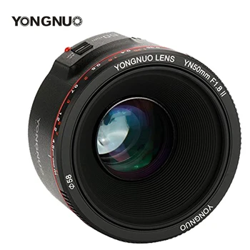 YONGNUO YN50mm F1.8 II F1.8 Объектив камеры с эффектом Боке с большой диафрагмой, Автофокусный Объектив для Canon EOS 700D 750D 5D 600D DSLR