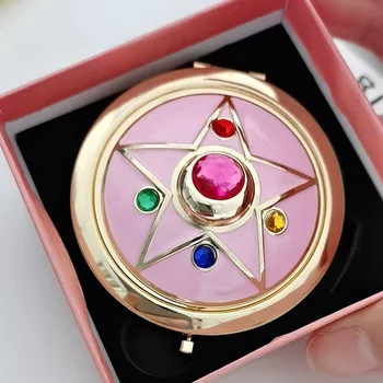 ЗЕРКАЛО Складное Sailor Moon Серии R Moonlight Memory, Футляр с хрустальной Звездой, Косметический макияж, Дорожные принадлежности для косплея Sailor Moon