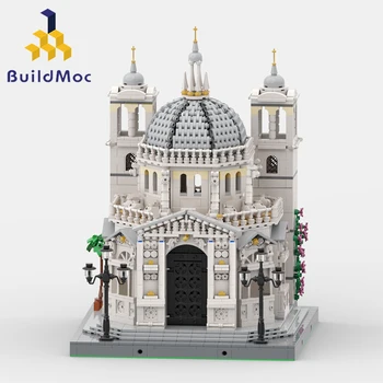 BuildMoc Castle Santa Maria Della Salute Palace Набор строительных блоков, Кирпичи для церковного дома, Игрушки, детские подарки на День рождения и Рождество