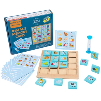 Детская настольная игра-головоломка Шахматы с мгновенной памятью, деревянные игрушки, развивающие игрушки Монтессори, Интерактивные Игрушки для детей