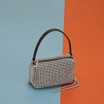 KUROYABU Модный тренд, сумки с цепочками под мышками, изысканные деловые Маленькие женские сумки, Роскошные дизайнерские сумки через плечо