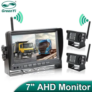 GreenYi 7-дюймовый IPS-экран AHD, беспроводной видеорегистратор для грузовиков, 1280х720, рекордер ночного видения, камера заднего вида, камера Wifi для автобуса, автомобиля