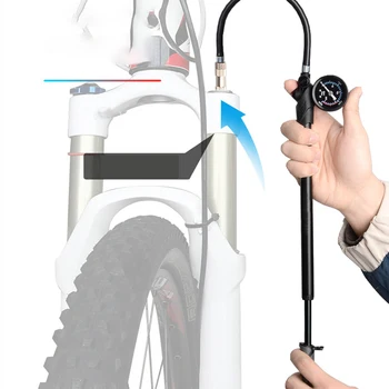300PSI Велосипедный Воздушный Насос Высокого Давления MTB Велосипедный Ударный Насос С Клапанным Манометром Для Передней Вилки Задней Подвески