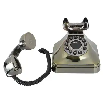 Ретро винтажный стационарный телефон из античной бронзы, ABS Экологически чистые телефоны с большими кнопками, 100% новые