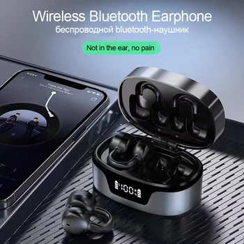 Серьга с костной проводимостью Bluetooth-гарнитура не входит в ухо IPX5 водонепроницаемая беспроводная спортивная клипса tws smart headset