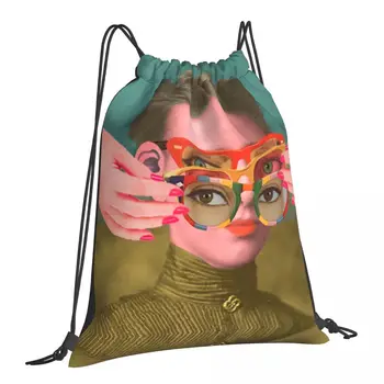 Трифокальные очки Art Портативные спортивные сумки на шнурке для верховой езды, Рюкзаки для хранения спортивной одежды