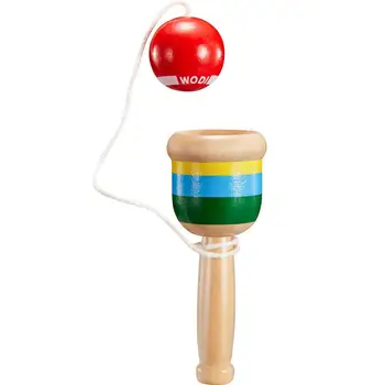 Классическая деревянная чашка Kendama, игра в подбрасывание мяча, обучающая игрушка в подарок для детей