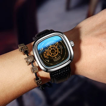 Роскошные брендовые часы 2022 года, роскошные автоматические часы с квадратным циферблатом, водонепроницаемые мужские модные механические часы