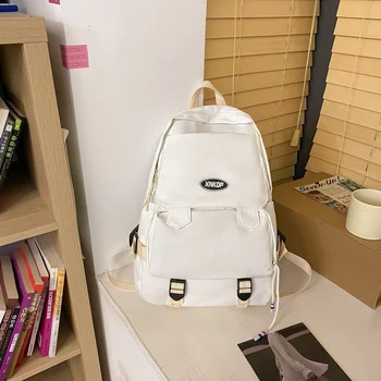 ins wind однотонная корейская версия рюкзака для учащихся младших классов средней школы в кампусе, милый мягкий рюкзак для девочек из колледжа