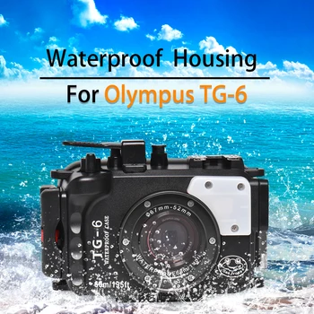 Для Olympus TG-6 TG6 Водонепроницаемый Чехол Для камеры 60 М/195 футов Новейшая Подводная Камера Защитный Чехол 2019 Корпус Камеры для Дайвинга 1шт