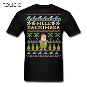 Мужская футболка Mele Kalikimaka Hawaiian Santa Ugly Christmas унисекс