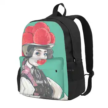 Девочка из Шварцвальда с жевательной резинкой, школьные сумки для девочек-подростков, дорожные сумки для ноутбуков, Болленхут, Болленхут, Девочка из Шварцвальда, жующая