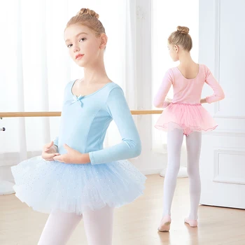 Новые балетные трико для девочек, детские танцевальные боди, Балетное платье-пачка, юбки-пузыри для ребенка, юбки на день рождения, гимнастические трико
