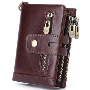 Высококачественный мужской кошелек в 2 складки из натуральной кожи, короткий кошелек, карманные кошельки оптом и в розницу, кожаный кошелек для мужчин