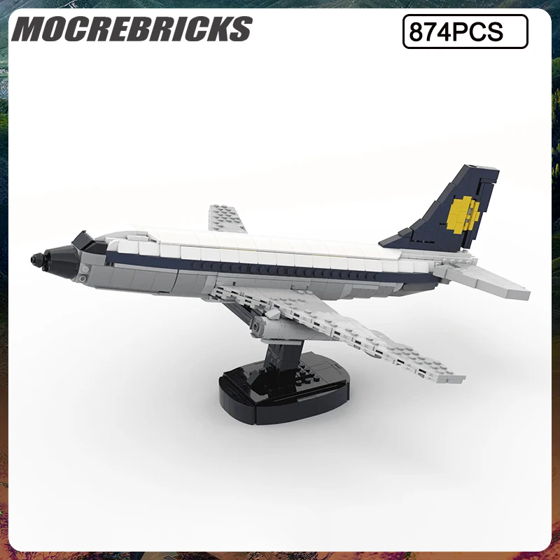Военная серия Boeing 737 – самолет авиакомпании Lufthansa MOC Для сборки строительных блоков, набор моделей, детские игрушки, Рождественский подарок
