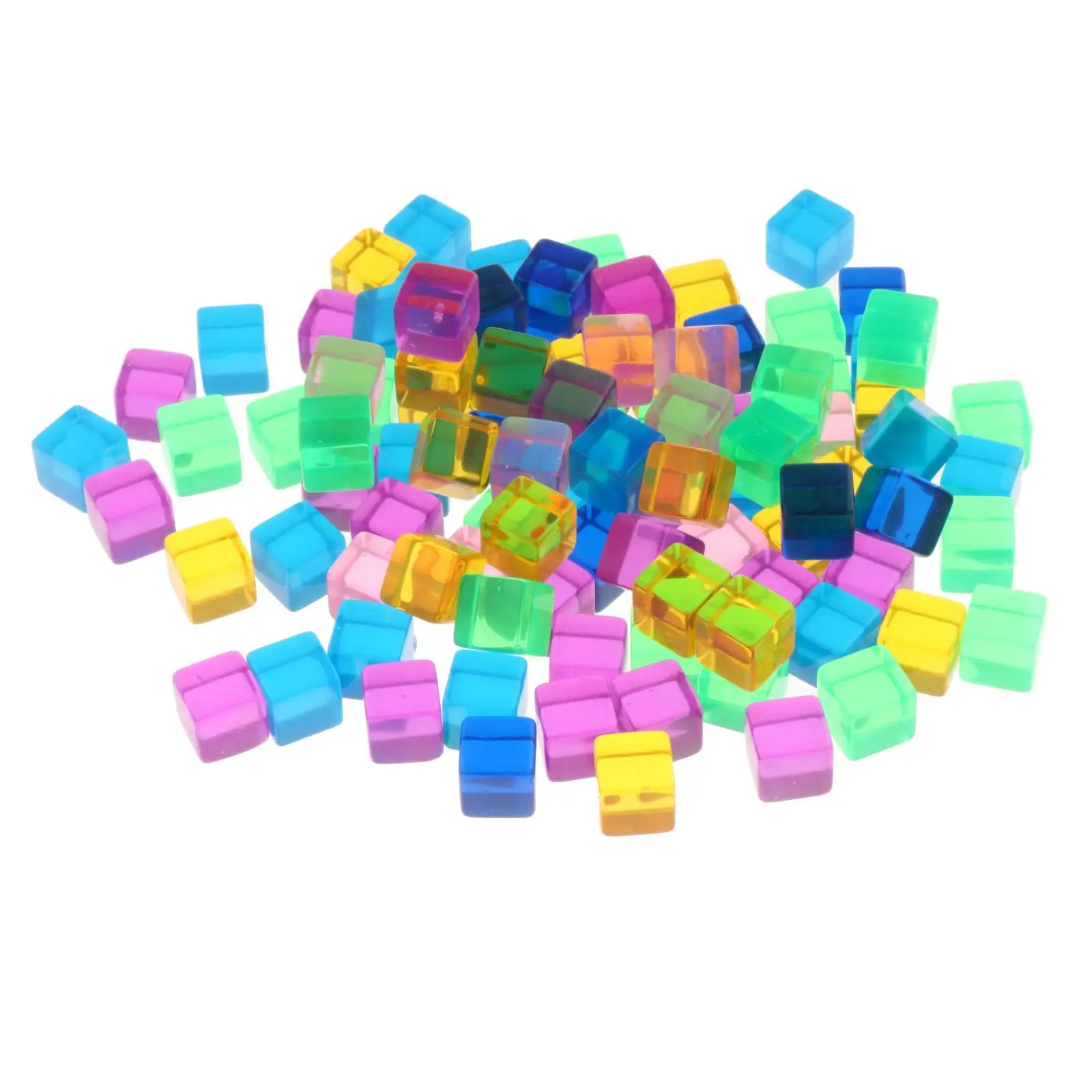100 Штук прозрачных пустых кубиков Квадратные кости для математических игр Сувениры для вечеринок